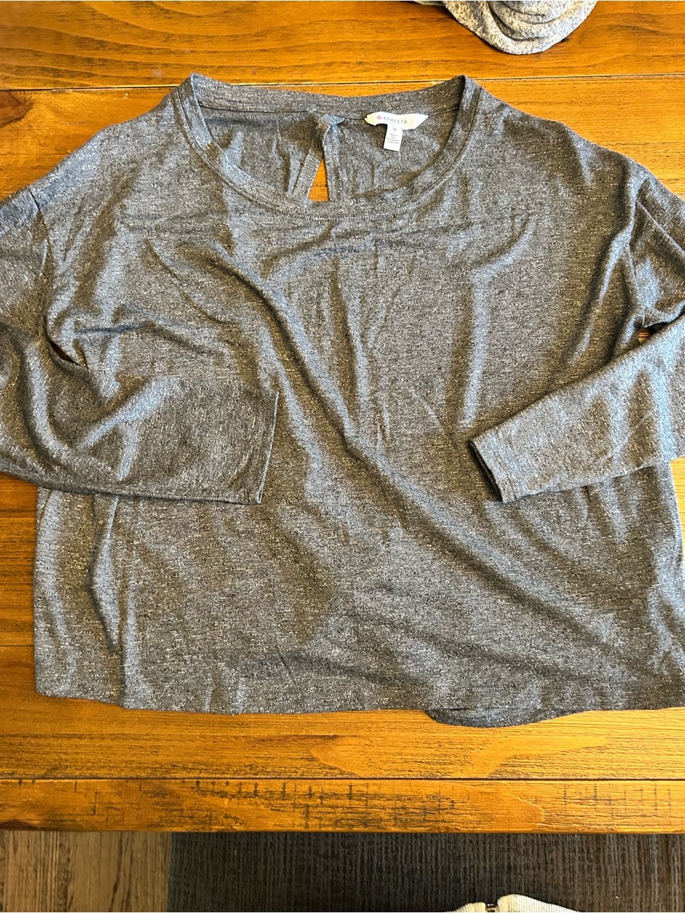 Athleta Long Sleeve Performance Keyhole Top